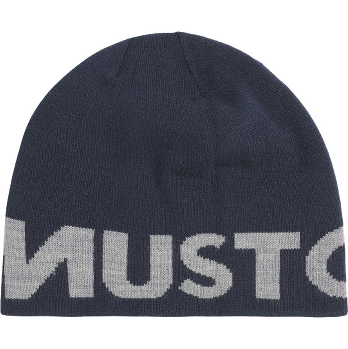 2023 Musto Reversible Beanie Hat 86102 - Grey Melange / Navy